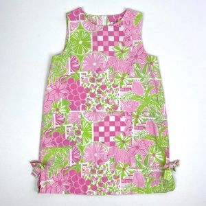 Lilly Pulitzer Girls Pink Green Jungle Shift Dress